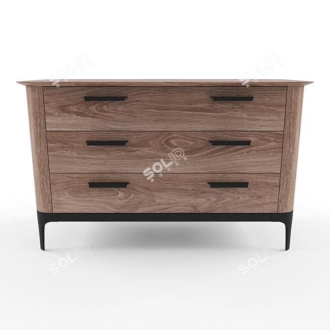 Play Modern Solid Wood Commode 3D model image 2