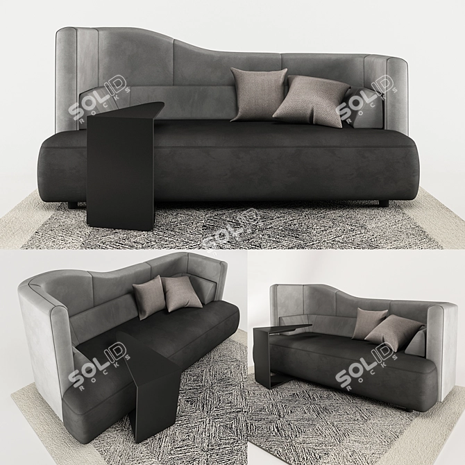 Modern Ottawa BoConcept Sofa Set 3D model image 1