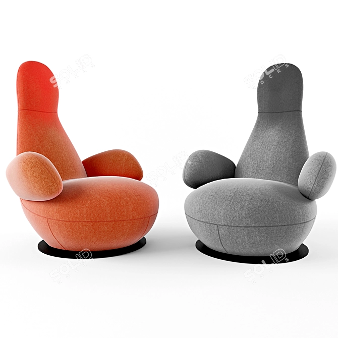 Swivel Oppo Chair: Comfortable, Stylish. 3D model image 2