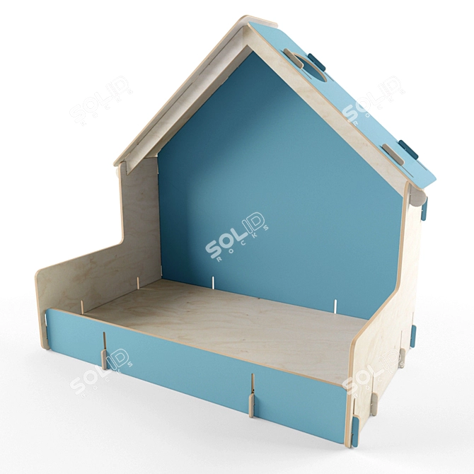 Muna Plywood Children's Bed 3D model image 1