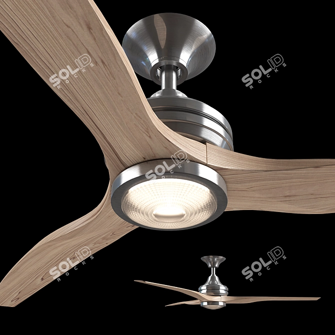 Spitfire Ceiling Fan: Sleek Design, Powerful Performance 3D model image 2