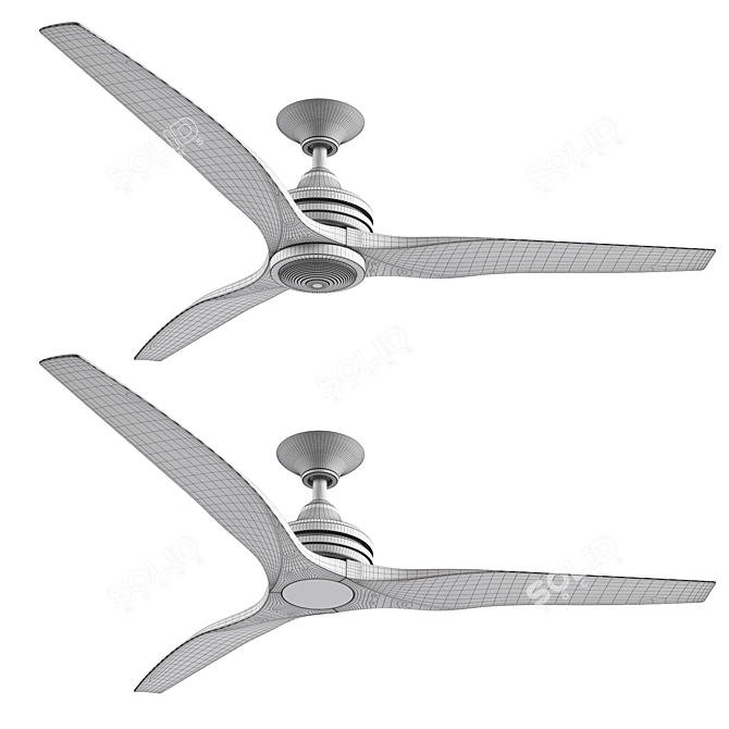 Spitfire Ceiling Fan: Sleek Design, Powerful Performance 3D model image 3