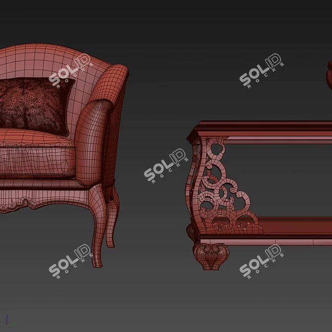 Carpanese Collection: Sofa, Armchair, Table 3D model image 3