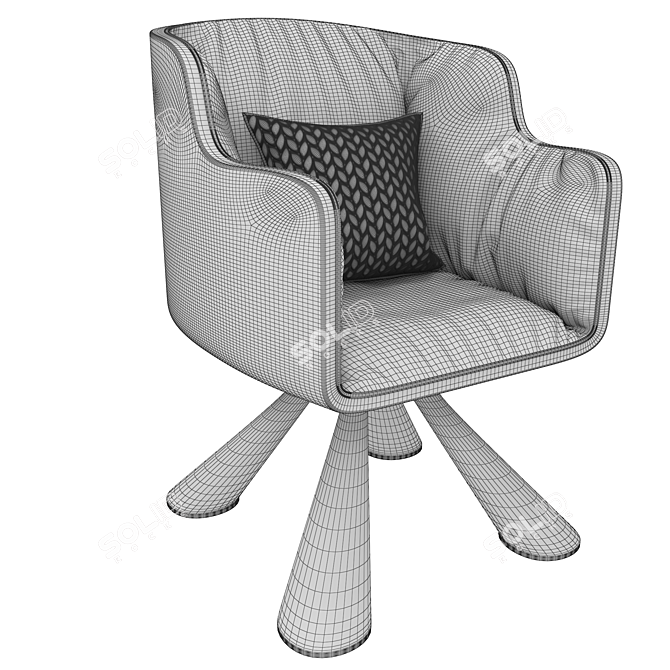 Modern Millimeter Armchair 2013 3D model image 2