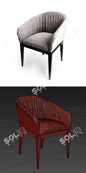 Modern Elegance: Roche Bobois Morgana Chair 3D model image 3