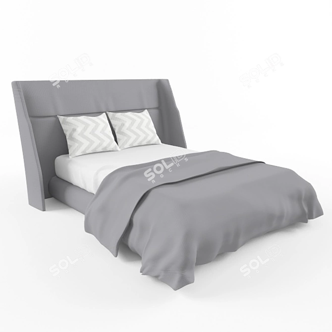 Cozy and Stylish Bed Amerpalo 3D model image 1