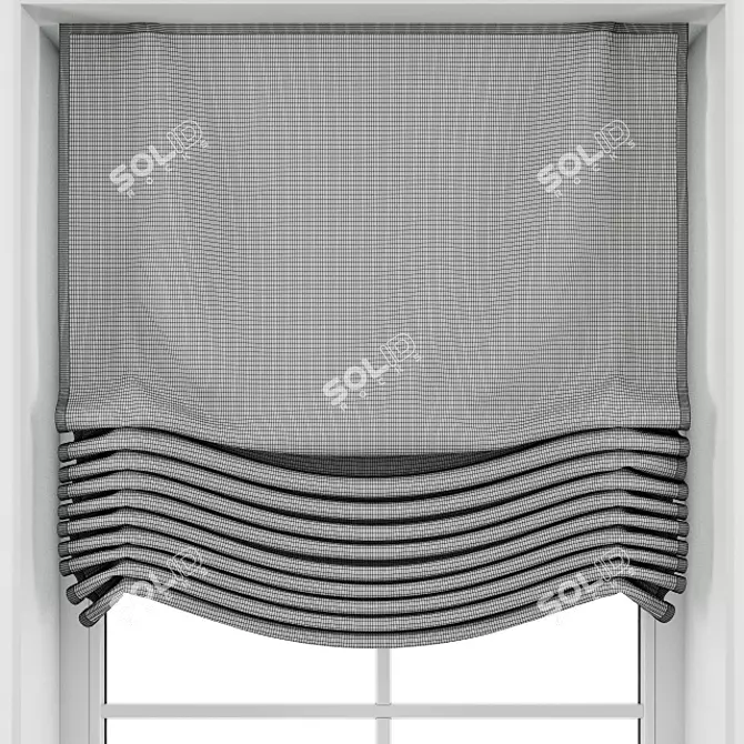 Elegant Roman Blinds - Perfect Window Dressing 3D model image 3