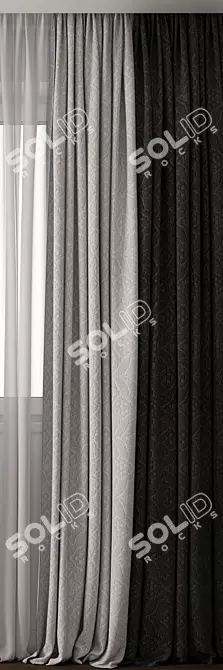 Exquisite Curtain Model - 3ds max & OBJ Archive 3D model image 3