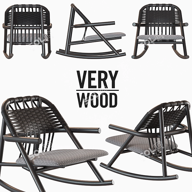 Elegant UNAM 19 Chair by Very Wood 3D model image 1