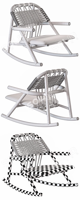 Elegant UNAM 19 Chair by Very Wood 3D model image 2