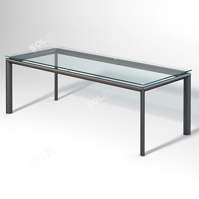 Segis Yoga: Stylish Glass Top Yoga Table 3D model image 1