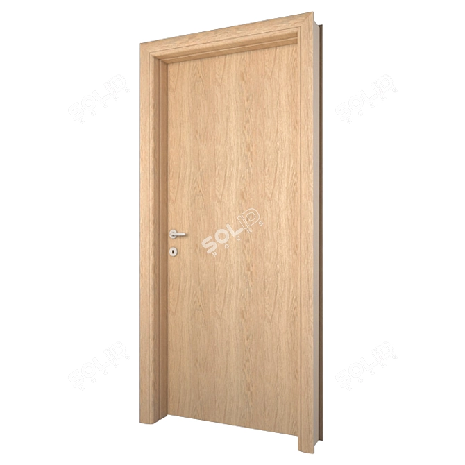 Terra Wood Textured Internal Door - High-Quality &
Terra Internal Door - Premium Wood Texture &
Terra High Poly Internal Door 3D model image 1