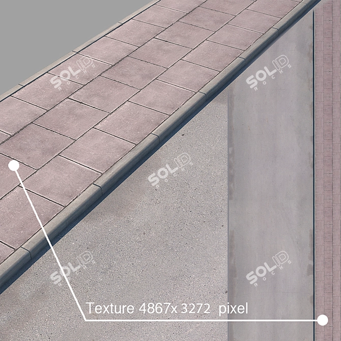 Versatile Sidewalk & Road Set 3D model image 3