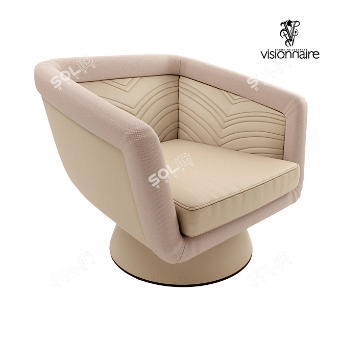 Glam Art-Deco Armchair: Costance IPE Cavalli 3D model image 1