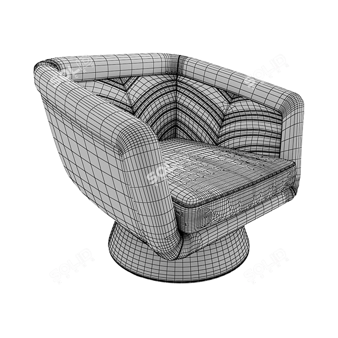 Glam Art-Deco Armchair: Costance IPE Cavalli 3D model image 2