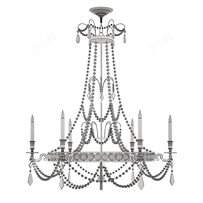 Visual Comfort Belvoir Chandelier - CHC1547SN-2 3D model image 2