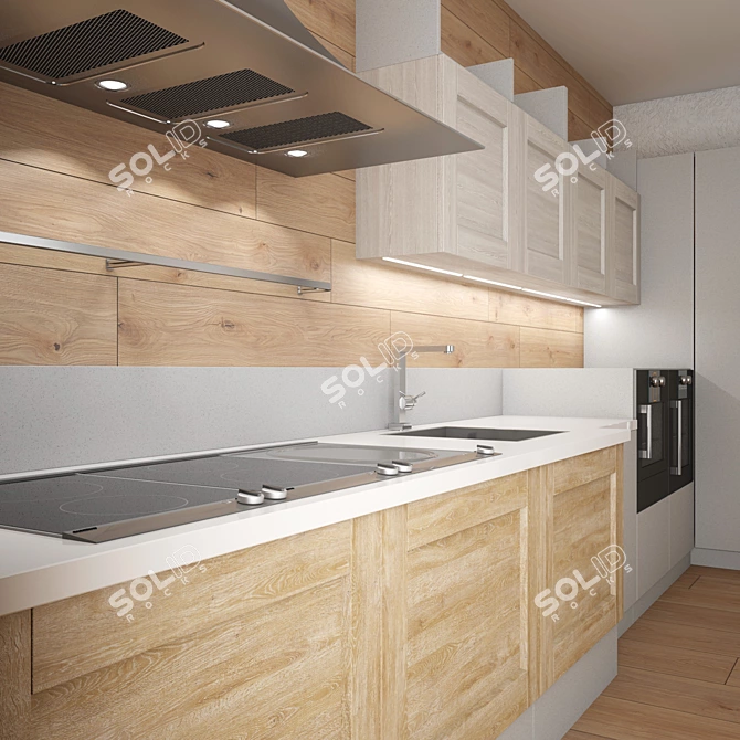 Fiorella Corner Kitchen: Flexible Modularity, Modern Design 3D model image 2