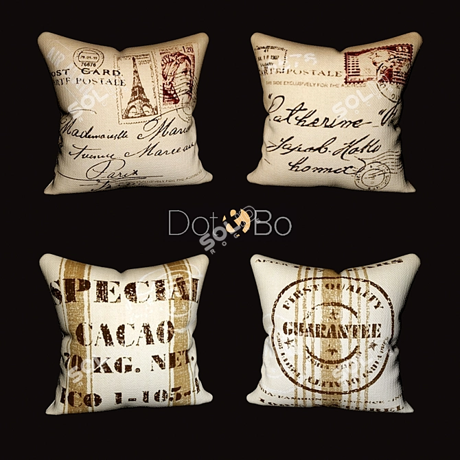 Dot & Bo 6 Decorative Pillows Set 3D model image 1