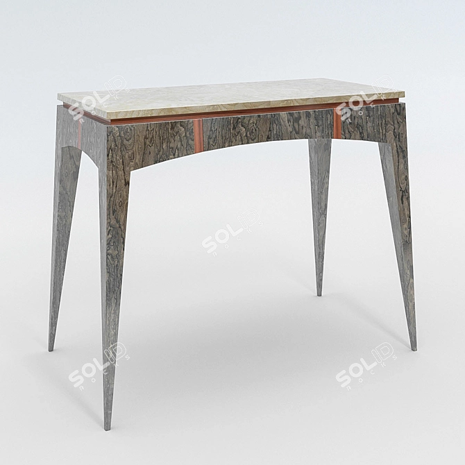 Ziricote Console Table: Exquisite Design & Premium Quality 3D model image 1