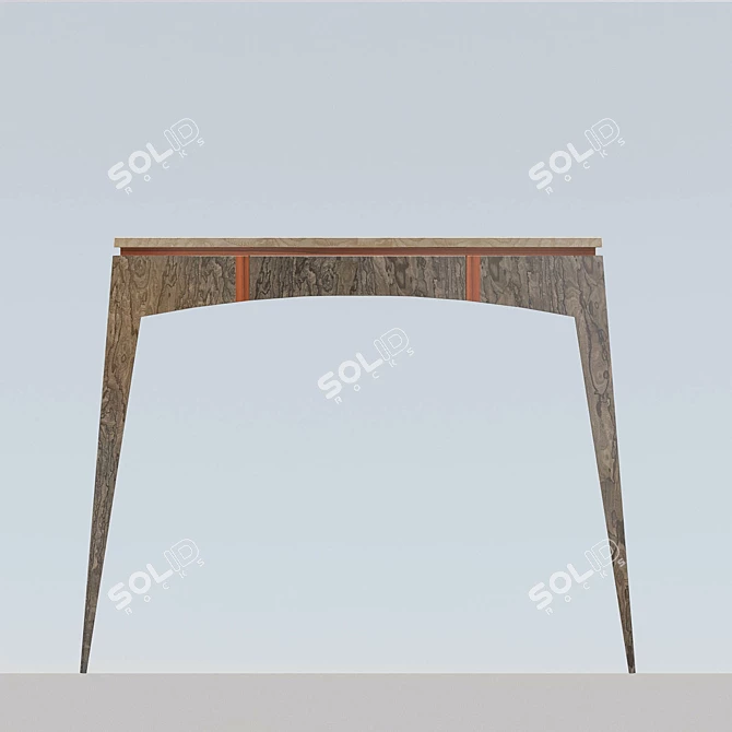 Ziricote Console Table: Exquisite Design & Premium Quality 3D model image 2