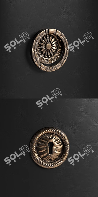 Contemporary Black Bowfront Chest 3D model image 2