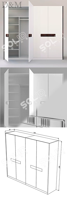 D&M Wardrobe - Sleek, Spacious, Stylish 3D model image 2