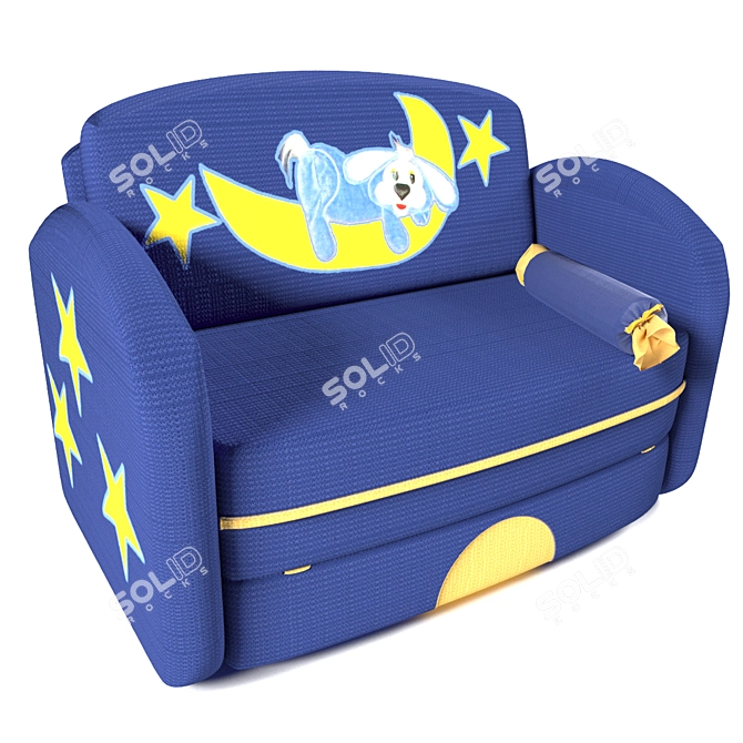 Sonia Kids' Sofa: Comfort for Little Ones 3D model image 1