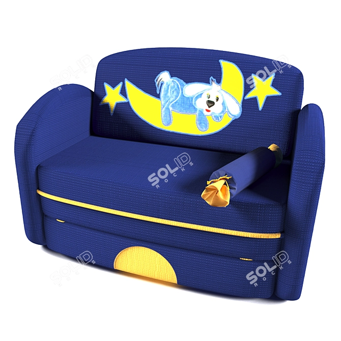 Sonia Kids' Sofa: Comfort for Little Ones 3D model image 3