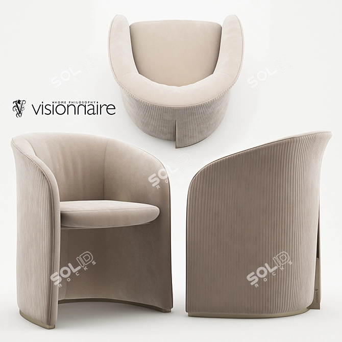 Elegance Embodied: Carmen Armchair 3D model image 1