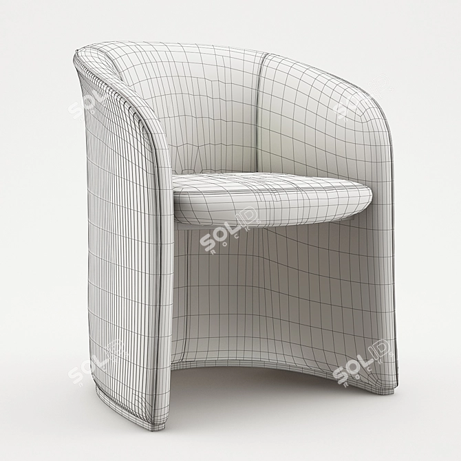 Elegance Embodied: Carmen Armchair 3D model image 3