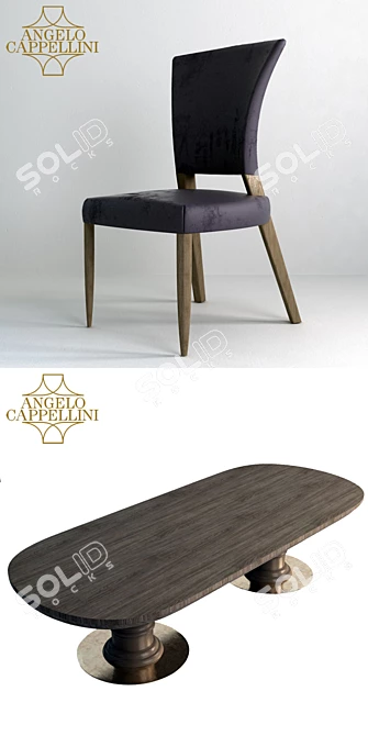 Luxury Italian Opera Chair By Angelo Cappellini 3D model image 2