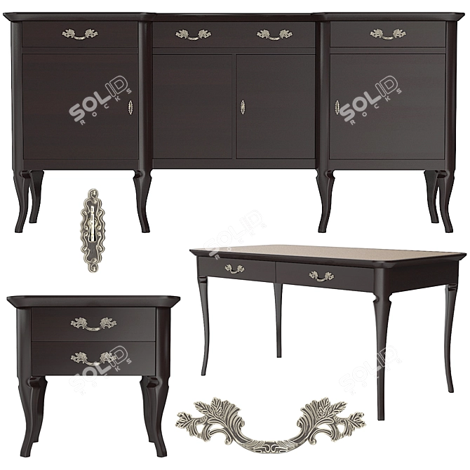 Galimberti Nino Furniture Set 3D model image 1