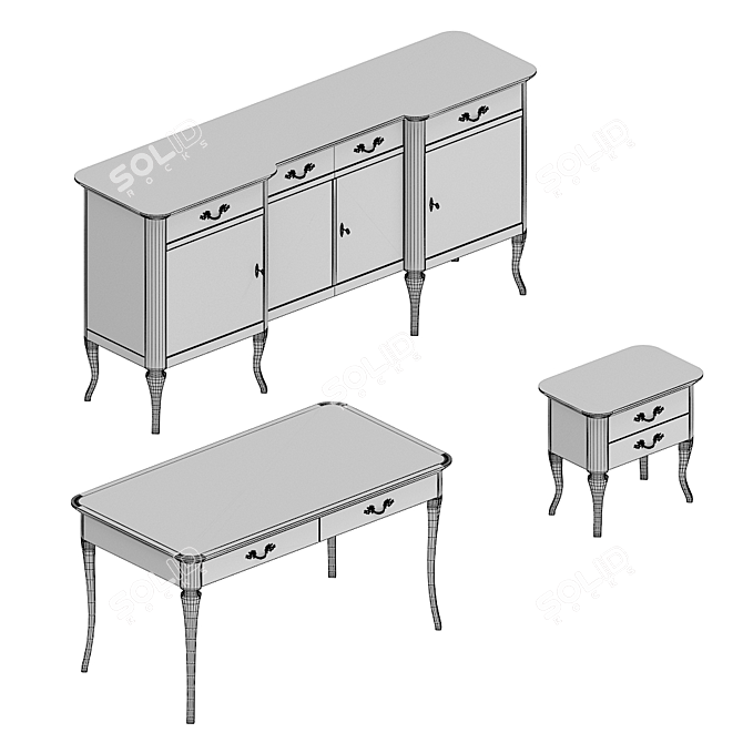 Galimberti Nino Furniture Set 3D model image 3