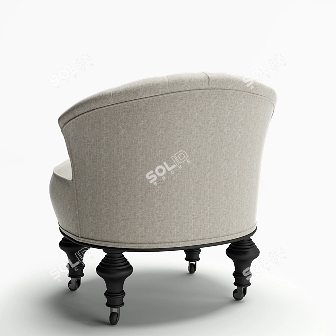 Elegant French Boudoir Chairs 3D model image 2