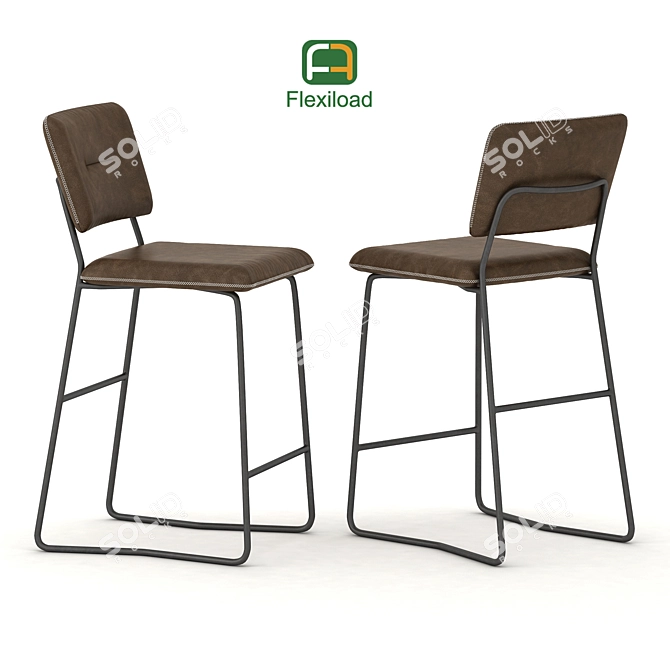 Modern Bar Stool 3D model image 1