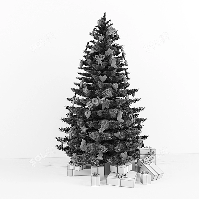 Festive Fir Tree 3D model image 2