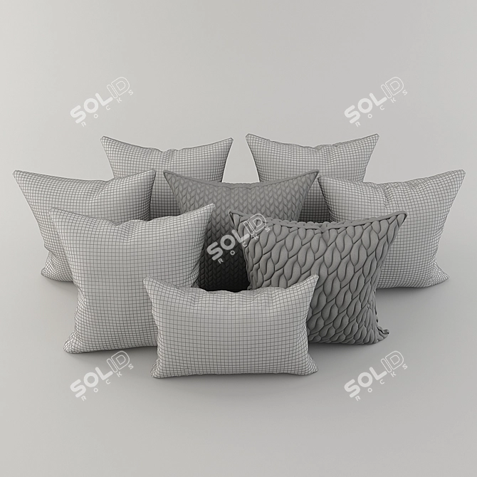 H&M Home New Year's Set: Decorative Pillows (Part 2) 3D model image 3