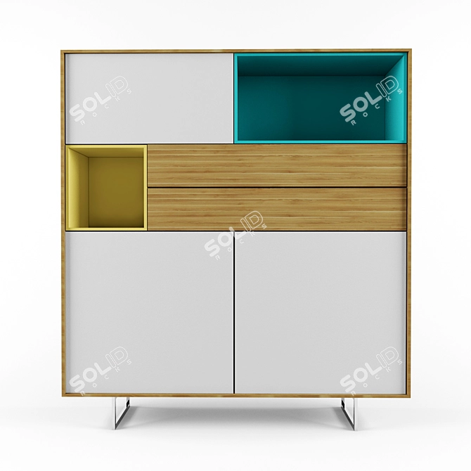  Modern Chest of Drawers 3D model image 1