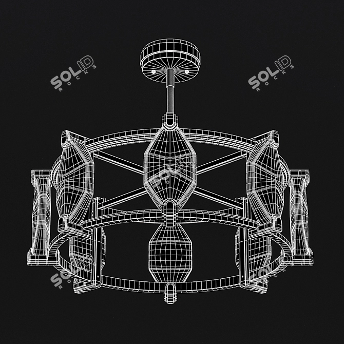 Elegant Paladino Art Lamp 3D model image 2