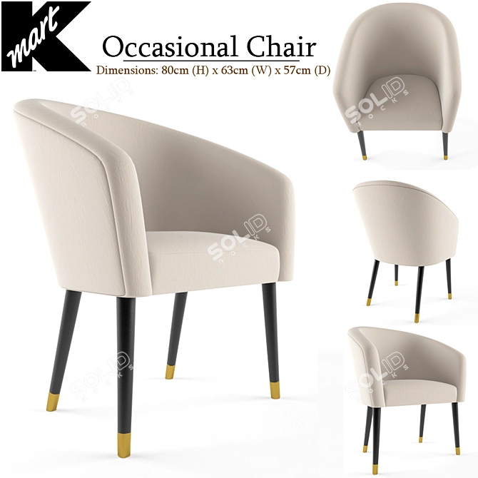 Elegant Accent Chair for Any Occasion 3D model image 1