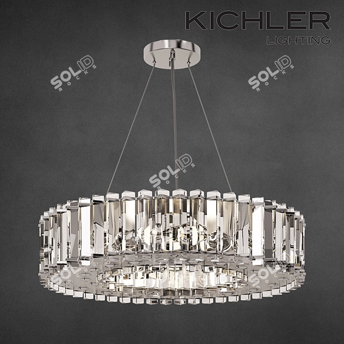 Elegant Crystal Skye Chandelier 3D model image 1