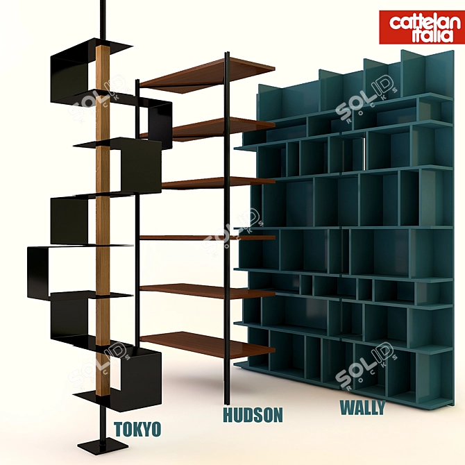 Cattelan Tokyo Hudson Wally: Sleek and Versatile Furniture 3D model image 1