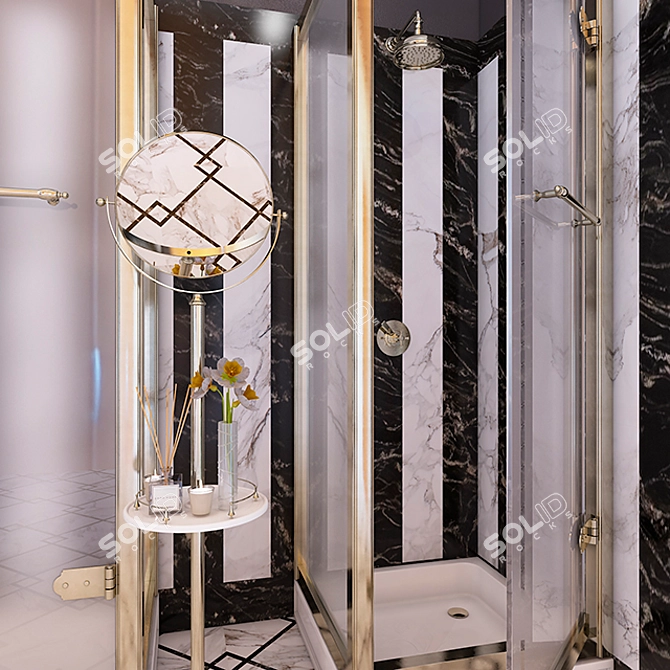 Arabesque Shower Trays: Elegant & Functional 3D model image 2