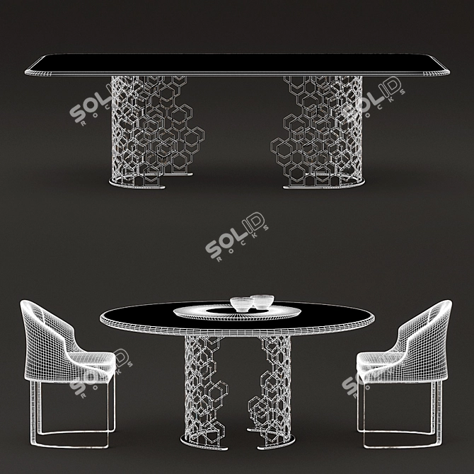 Elegant Manfred Table: Stunning Design & Superior Quality 3D model image 2