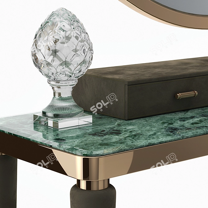 Elegante Odette Console with Graydon Mirror 3D model image 2