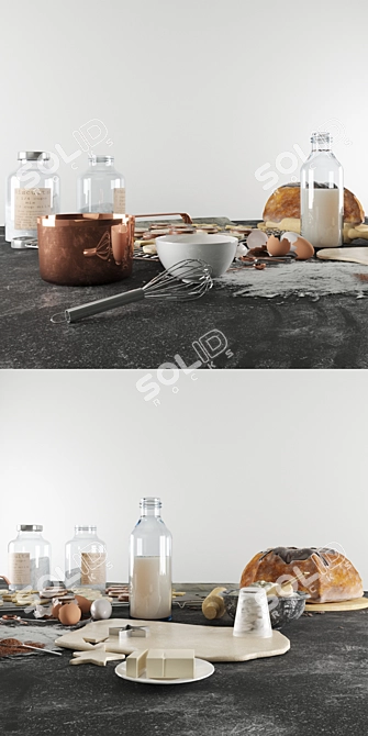 Kitchen Decor Set 3D model image 2