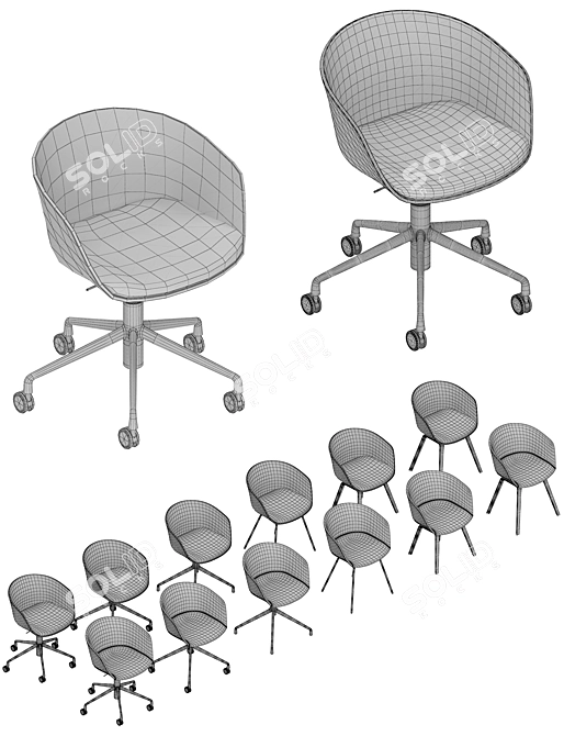 Hay About A Chair ACC: Stylish and Versatile Seating 3D model image 3