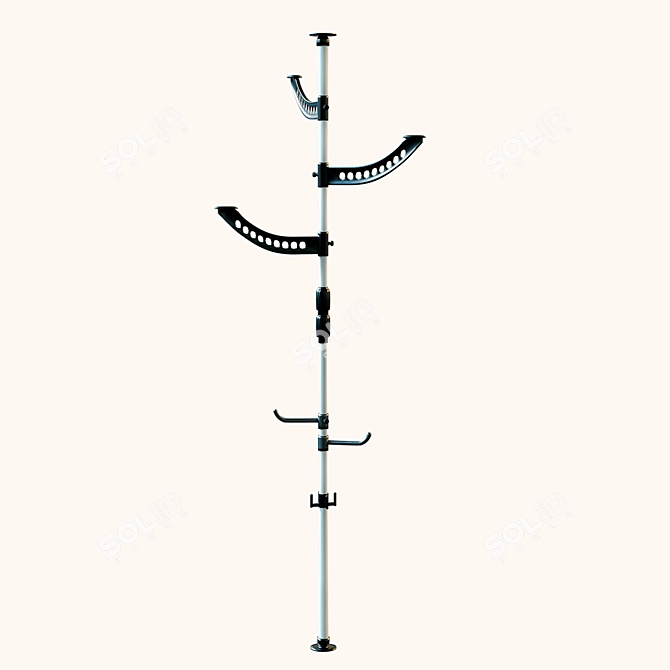 Sparkling Rhinestone Coat Hanger: Multifunctional Floor Hanger 3D model image 1