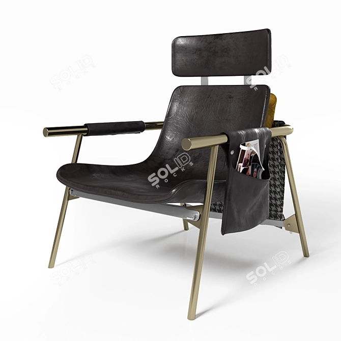 Bonaldo Eddy: Sleek and Stylish Armchair 3D model image 1