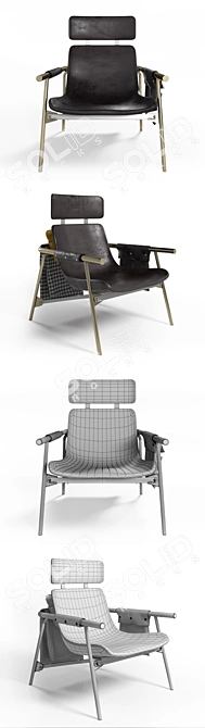 Bonaldo Eddy: Sleek and Stylish Armchair 3D model image 3